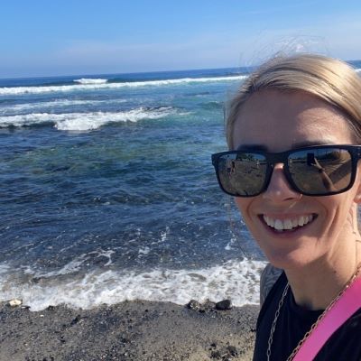 At the beach in Kona, Hawaii